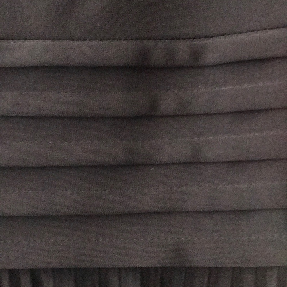 Eliza J Little Black Dress 4. 3/4 Sleeve Ruched Waist Pleated Skirt Back Zip EUC - Picture 2 of 5